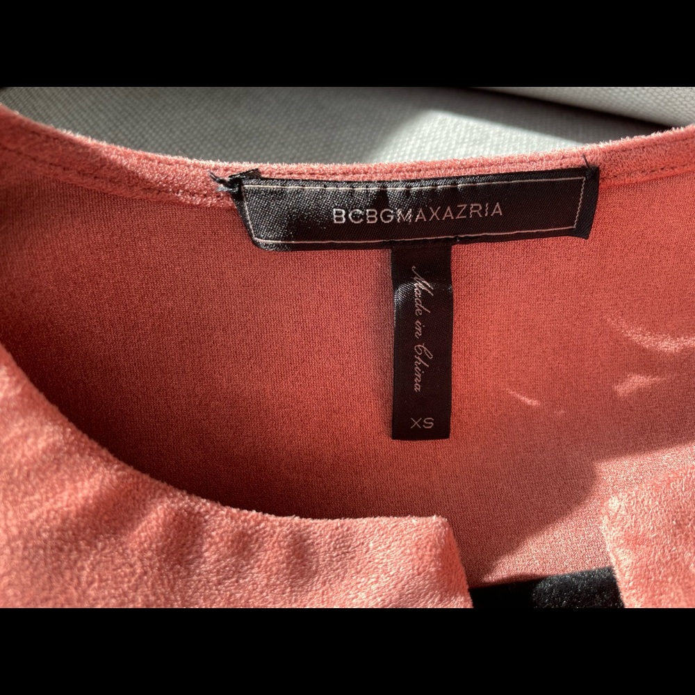 BCBGMAXAZRIA Faux Suede Mini Dress - Picture 3 of 8